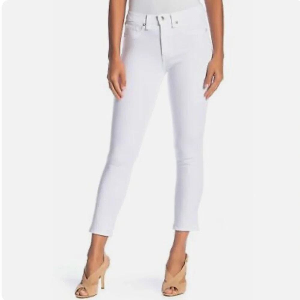Veronica Beard Kate 10" Crop White Jeans Women's Size 28